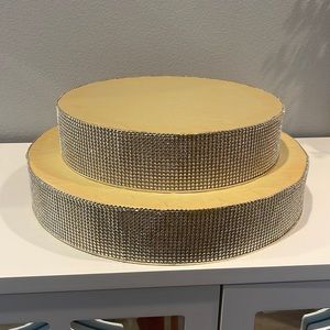 Wedding cake toppers gold and sparkly